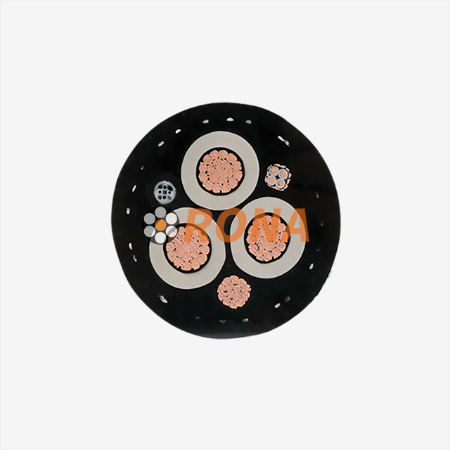 High-Voltage 0.6/1 kV Reeling Cable with Integrated Fiber Optics 