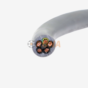 High-performance 300/500V HFV 5G1.5mm2 PVC Drag Chain control cable for automated assembly lines