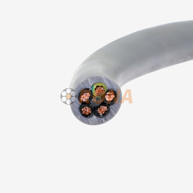 High-performance 300/500V HFV 5G1.5mm2 PVC Drag Chain control cable for automated assembly lines
