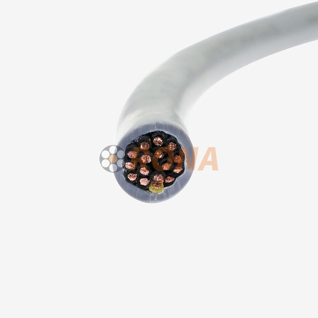 Low Voltage 300/500V HFV 16G1mm2 PVC Drag Chain Cables with Shield for Industrial Automation