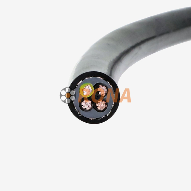HFMUP 4G4mm2 High-Performance PUR Sheathed Shielded Power Drag Chain Special Cable