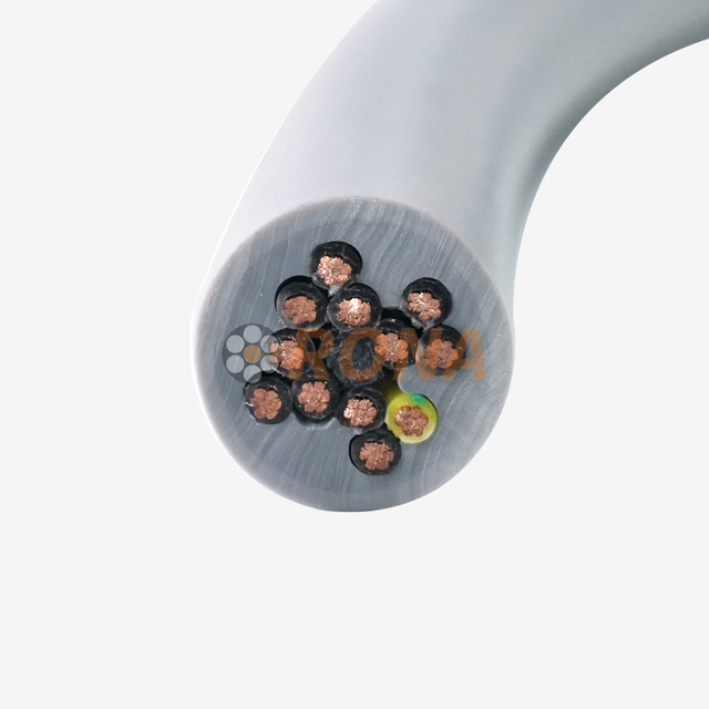 RONA HFV 12G1.5mm2 PVC outer jacket Drag Chain Cables for robotics, CNC machinery